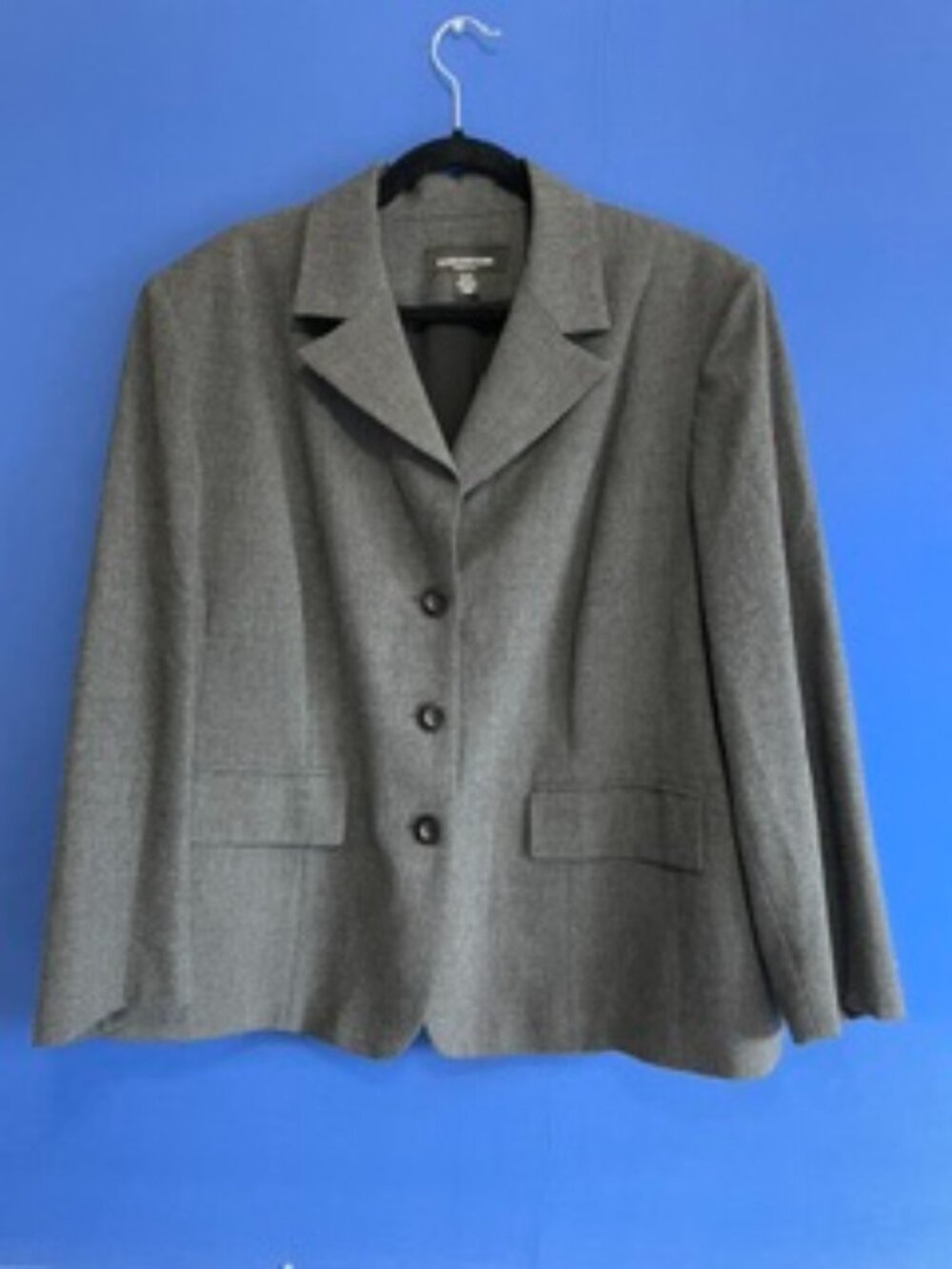 Jones New York Plus Size Classic Grey Structured Blazer - Size 20